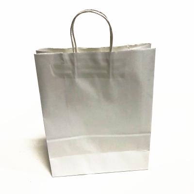 China Recyclable Wholesale Cheap Wholesale Hat Scarf Decoration Luxury Store Kraft Paper White Shopping Paper Bag With Handles Custom Design With Own Logo for sale