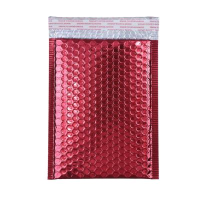 China Reusable High Quality Red Cosmetics Bubble Poly Mailer Plastic Bag Mailer Bubble Bag Mailer Bags Bubble Wrap For Shipping for sale