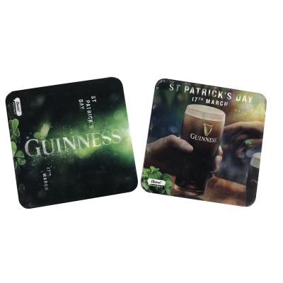 China Europe customized cheap promotion paperboard drink cup square coasters coffee square coasters with logo for sale