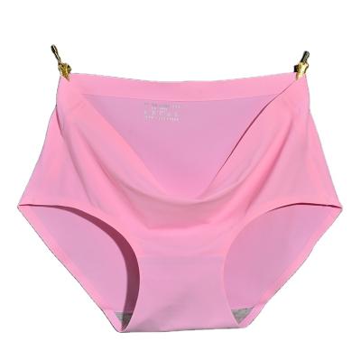 China Colorful Antibacterial Wholesale Ladies Plus Size Underwear Satin Seamless Panties for sale