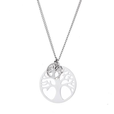 China Fashion Quality Tree Of Life Necklace 70+6cm Chain Stainless Steel Tree Of Life Necklace Pendant Jewelry 2021 for sale