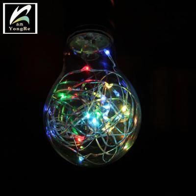 China Outdoor Garden Holiday Festoon String Lighting Colorful LED Copper Wire Bulb A60/A19 Lighting for sale