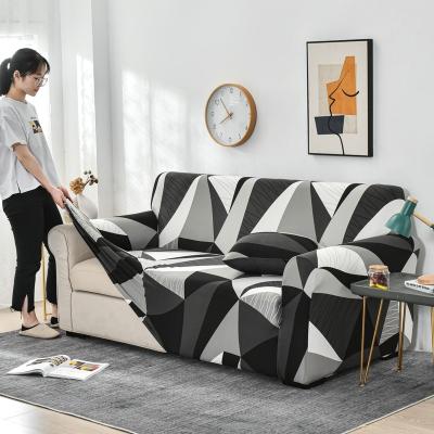 China 2022 New High Quality Elastic Breathable Comfort Couch Cover Couch Cover Spandex Sofa Slipcover Printed Elastic Geometric Stretch Sofa Covers for sale