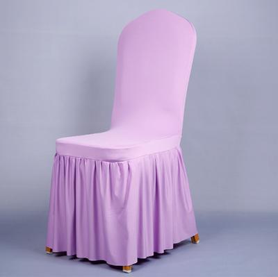 China Wholesale Plain Polyester Ruffle Stretch Spandex With Edging Cover Chair Cover For Party Banquet Or Wedding moe for sale