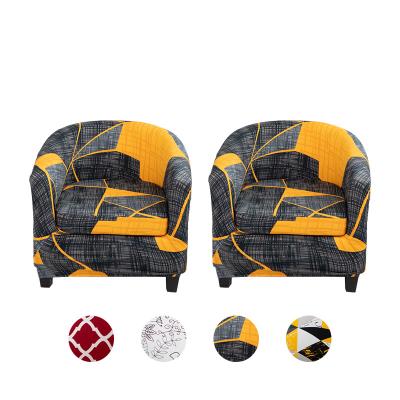 China Geometric Printed Spandex Comfort Chair Cover Elastic Breathable Elastic Slipcover Armchair Small Sofa Covers Protect For Pets Chair Decoration for sale