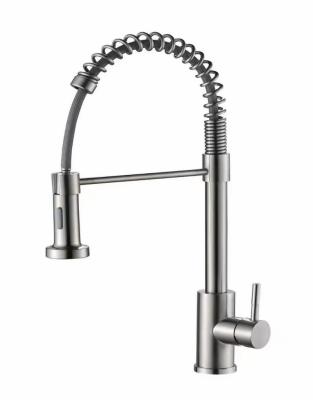 China Zinc Alloy Sense Kitchen Faucets Commercial Zinc Alloy Pull Out Kitchen Sink Faucets With Pull Down Sprayer for sale