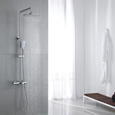 China Without New Diverter FLK Smart Thermostatic Shower Faucet Shower Set Household Shower Thermostatic Brass Faucet for sale