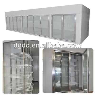 China Cold Room 10 Glass Door Glass Door Cold Room Apply In Supermarket for sale