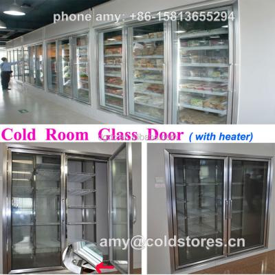 China cold room glass door with heater cold room glass door with door frame and heater for sale