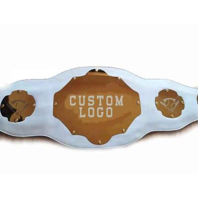 China Custom Alloy Logo Leather Belts And Championship Wrestling Belts for sale