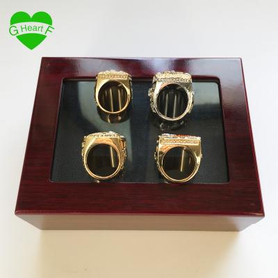 China Fashionable The Delicate Championship Rings Boxes Wooden Ring Box And Display Case for sale