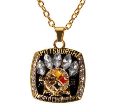 China Custom Casual/Sporting Logo Championship Necklace Gold and Silver Plated Necklace for sale