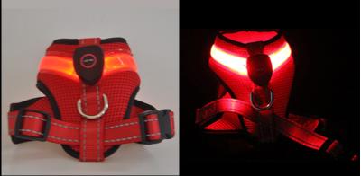 Китай Top quality Flexible Soft Mesh Polyester Pet USB Rechargeable Led Dog Harness продается