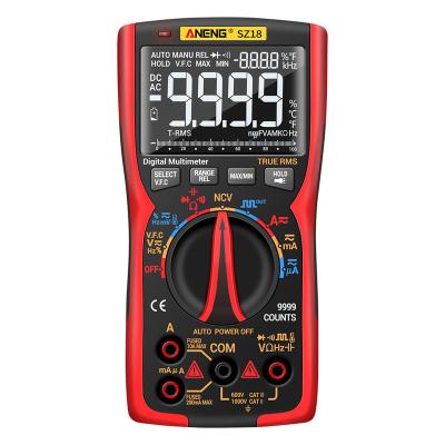 China ANENG SZ18 Standard Digital Multimeter Tester Professional Real Analog Transistor NCV NCV Testers Residual Voltage 9999 RMS Meter SZ18 Standard Digital Multimeter for sale