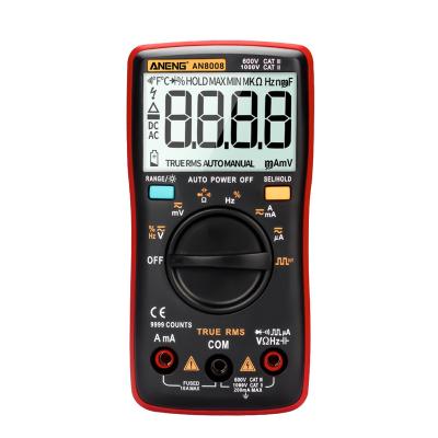 China ANENG AN8008 Digital Multimeter 9999 Counts True-RMS Rectangular Wave AC DC Voltage Ammeter Ohm Auto Current / AN8008 Manual / AN8008 for sale