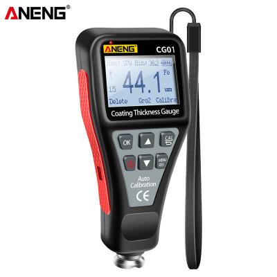 China ANENG CG01 Coating Thickness Gauge Measuring FE/NFE 0.1micron/0- FE/NFE Car Paint Film Thickness Tester Paint Tool CG01 Russian Manual Coating Thickness Gauge 1500 for sale