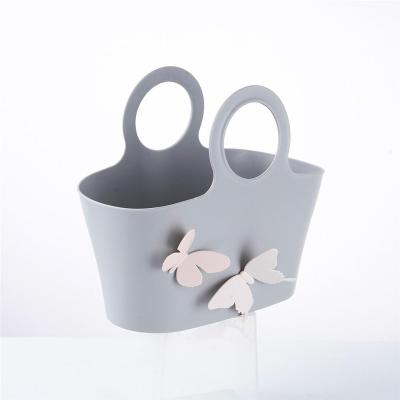 China Viable Supply Butterfly Shopping Basket Bathroom Toiletries Living Room Sundries Portable Storage Basket for sale