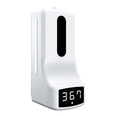 China Foam Soap Dispenser Factory OEM CE Approved K9 Thermometer Soap Dispenser Auto Hand Sterilizer Sensor Smart Soap Dispenser Thermometer for sale