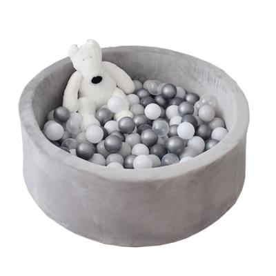 China Kids Play Cheap Round Baby Kids Foam Ball Gray Foam Ball Pool Sponge Pool Indoor Outdoor Pit Soft Dry Pit for sale