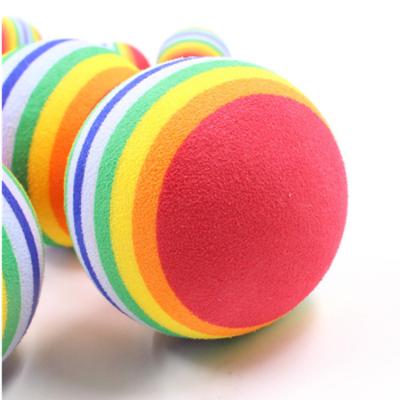 China EVA Golf Balls Rainbow Longevity 42mm Sponge Foam Light Indoor 60mm Light Weight Games Balls Practice Golf Balls for sale