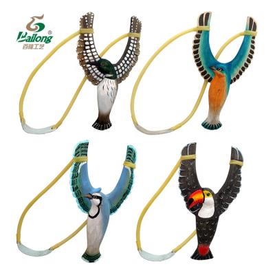 China All New World Idea Wood Carving Bird Animal Souvenir Wooden Slingshot Toy for sale