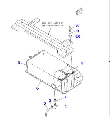 China HD465-7 KMSU Dump Truck Parts HD465-7 Oil Cooler 569-03-83201 for sale