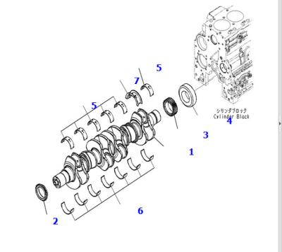 China PC200-8 KMSU PC200-8 excavator saa6d107 main metal 6754-22-8100 6735-21-8100 for sale