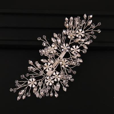 China Soft Genya Crystal Alligator Clip Bridal Hair Accessories Wedding Bridal Hair Clip Hair Comb Rhinestones for sale