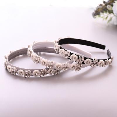 China Wrist Bands For Women's Crystal Wedding Headband Tiara Clear Rhinestone Flower Crystals Bridal Headband GENYA for sale