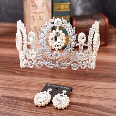 China Fashion Genya Bride Wedding Bridal Tiaras Sets Jewelry Set Accessories Women Jewelry Set Earrings for sale