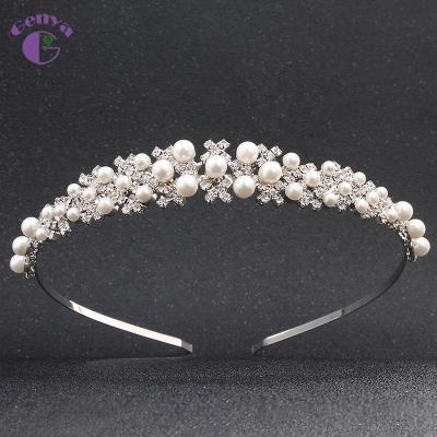 China Headband for women GenyaLux Velvet Crystal And Rhinestone Bride Decorated Headbands WOMEN HEADBAND for sale