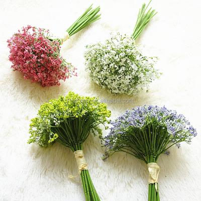 China Full Silicone Artificial Baby's Breath Artificial Flower EN029 Reborn Baby's Breath For Bride Bouquet Home Decor for sale