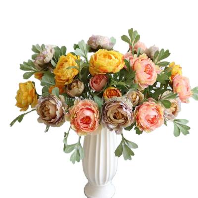 China decorative flowers & Braid European style EN110 artificial peony for home decoration flowers wedding bouquet artificial peony for sale