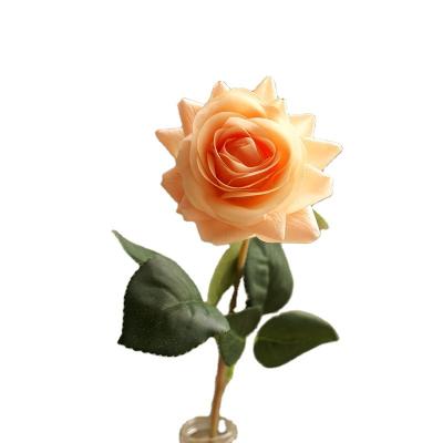 China EN065 Indoor Decoration Hot Selling Latex Rose Single Artificial Flower Real Touch Rose Flower For Wedding Decoration for sale