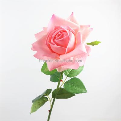 China decorative flowers & Braids High Quality Artificial EN054 Real Touch Silk Roses Flowers Latex Coated Decorations Wedding Decorative Flowers for sale