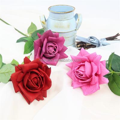 China decorative flowers & Braids High Quality Artificial Real Touch EN047 Roses Flowers Silk Latex Coated For Wedding Decorative Flowers for sale