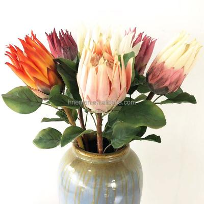 China decorative flowers & Braids Artificial Silk King Protea Flower For Home Table Centerpiece Hotel Wedding Flower Arrangement Decoration EN041 High Quality for sale