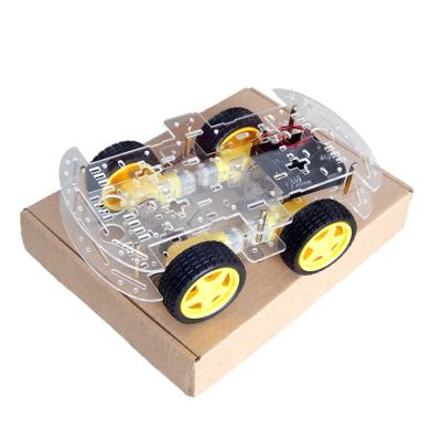 China DIY TOY 4 Wheels DIY Car 4WD Smart Robot Car Chassis Kit for sale