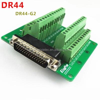 China DB44 D-SUB DB-44 Male DR44-G2 Adapter 44 Pin Signals Terminal Breakout Board Row 2 for sale