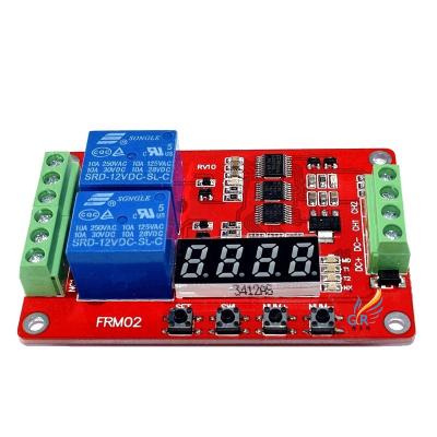 China FRM02 2 Channel Relay Module Circulation Sealed Time Delay Multifunctional Self-Latching Relay Module for sale