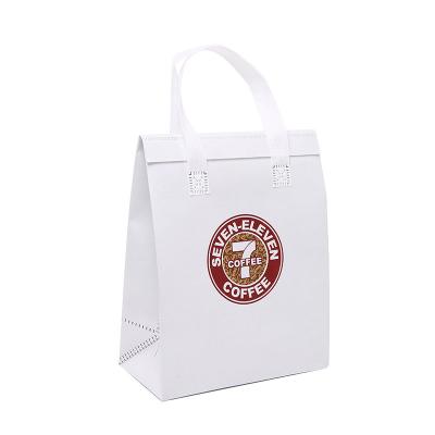 China Recyclable Beverage Coffee Beer Fashion Carry On Cold Heat Pack Insulation Bag Takeout Support Customized Package Non Woven Bags for sale