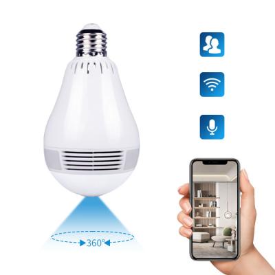 China Dropshipping V380 Wifi NIGHT VISION Dropshipping V380 Wifi Bulb Camera 1080P HD Lamp Mount Home Security Spotlight Hidden Panoramic Wireless Camera for sale