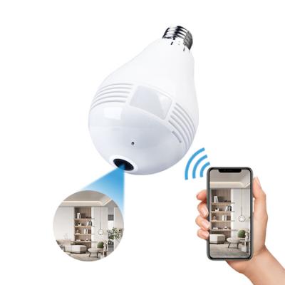 China NIGHT VISION WiFi IP Camera Wireless Bulb Light Fisheye 1080P 360 Degree Mini Camera 1.0MP Home Security WiFi Camera Panoramic Lamp for sale