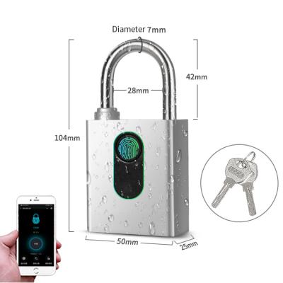 China New Arrival Best Price Security Fingerprint Security Fingerprint Tricycle Padlock Handbag/Cabinet/Luggage Smart APP Zinc Alloy Padlock Waterproof Anti-theft Suitcase Padlocks for sale