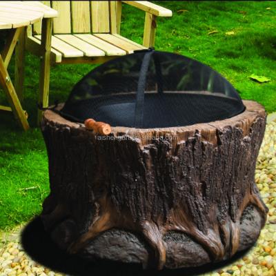 China For Exterior Outdoor Faux Tree Stump Fire Pit Use Only for sale