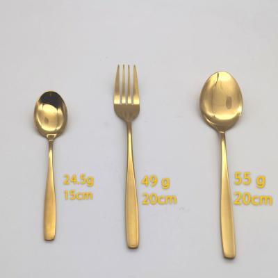 China Durable Thickened Stainless Steel Dinnerware 3 Pieces Set Polished Gold Plated Series Kitchen Hot Selling Products for sale