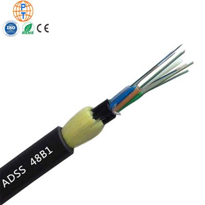 China duct factory price outdoor self supporting adss 12 core 24 core adss 12 core adss fiber optic aerial cable duct for sale