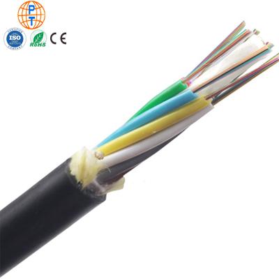 China Outdoororor single mode 68 12 24 36 48 72 96 144 core fiber optic cable gyfty keyless pipe aerial optical fiber for sale