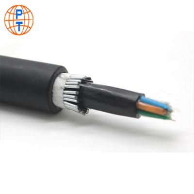 China External shallow heavy steel wire armor shallow heavy armor PE fiber optic cable gyta33-8b1.3 sea rat proof double PE jacket sheath straight buried cor 4/12/24/48/144 for sale