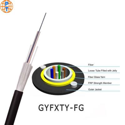 China Outdoor Cable Gyfxty 4 6 8 12 Core G.652 Single Mode Fiber Optic Cable Price Customize Roll Up Auto Cable for sale